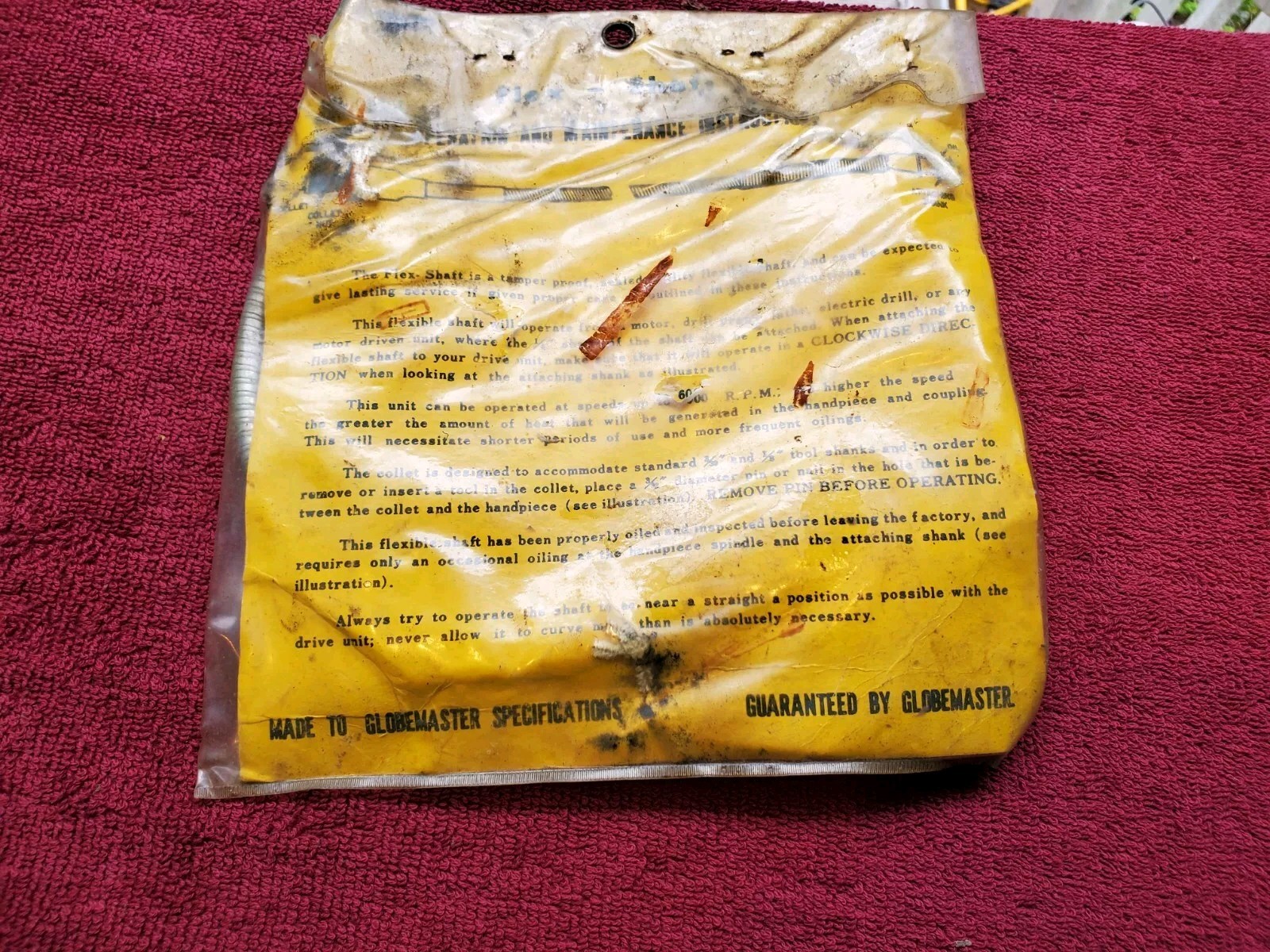 Vintage Globemaster 60730 36" Flexible Power Shaft, New Old Stock, Japan