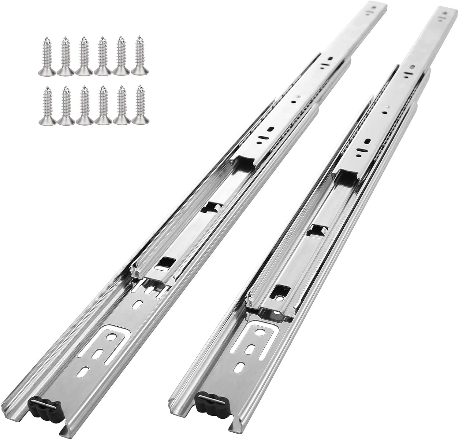 5 Pair of 22 Inch Drawer Slides,100 LB Capacity Full Extension Side Mount Dra...