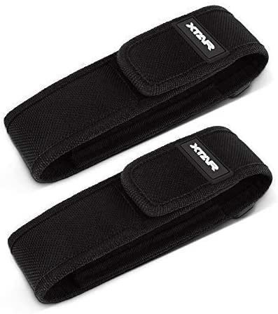 2-Pack Flashlight Battery Pouch Holster Holder for 6.5"-8" Flash Light...