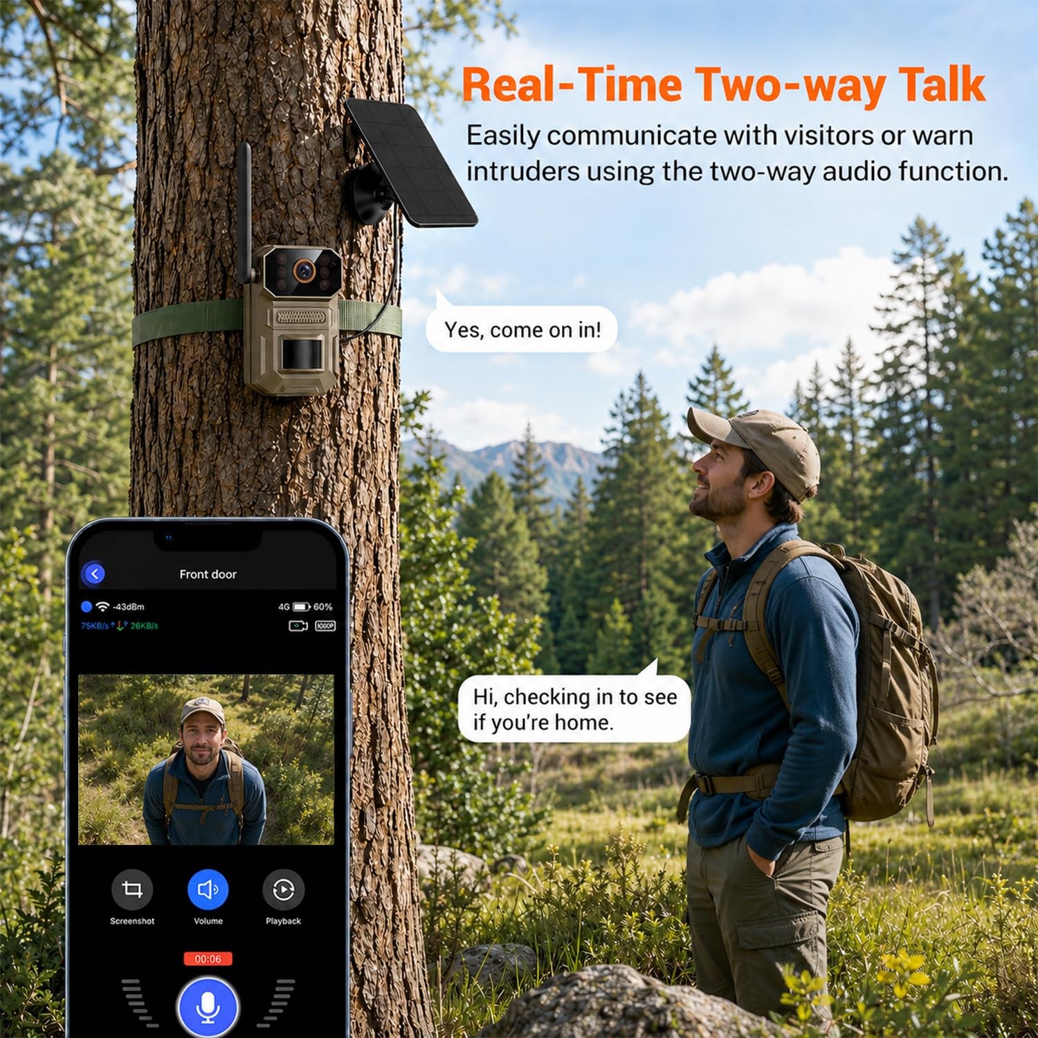 Mewlixora 4G LTE Cellular Trail Camera with Solar Panel, Night Vision, PIR...