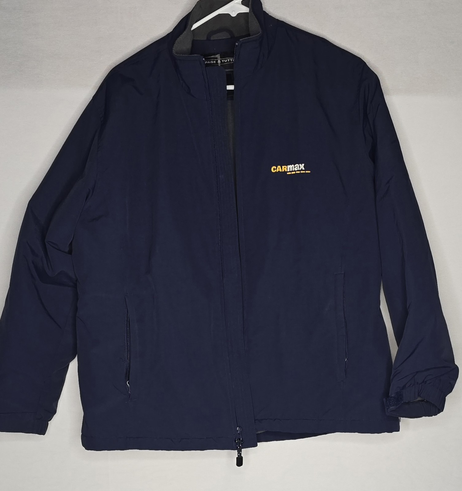 Carmax Blue Full Zip Long Sleeve Jacket Employee Uniform Women's Large