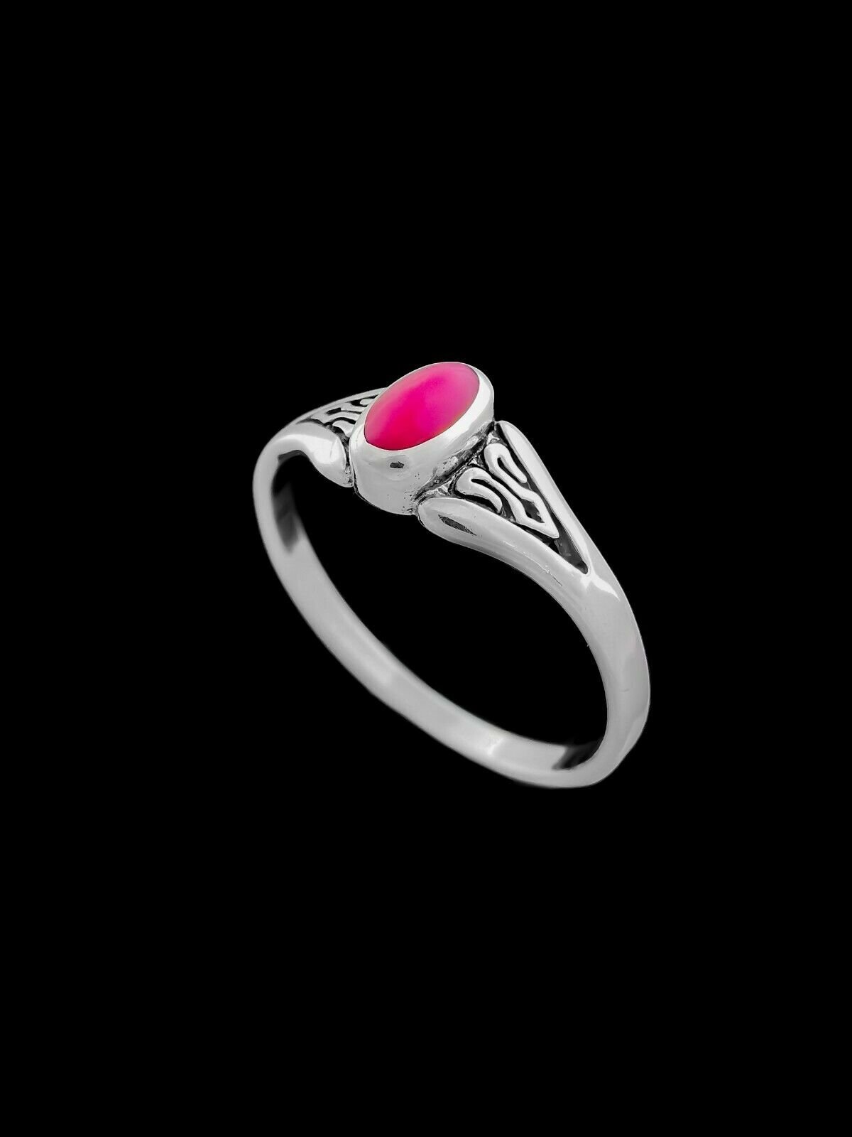 Pink Statement Ring • 925 Sterling Silver • Bold and Eye-Catching Design
