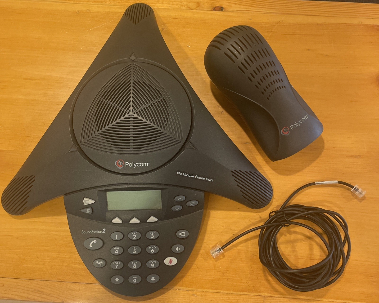 Polycom SoundStation2 2201-16200-601 w/ Wall Module 2201-16020-601, Cable