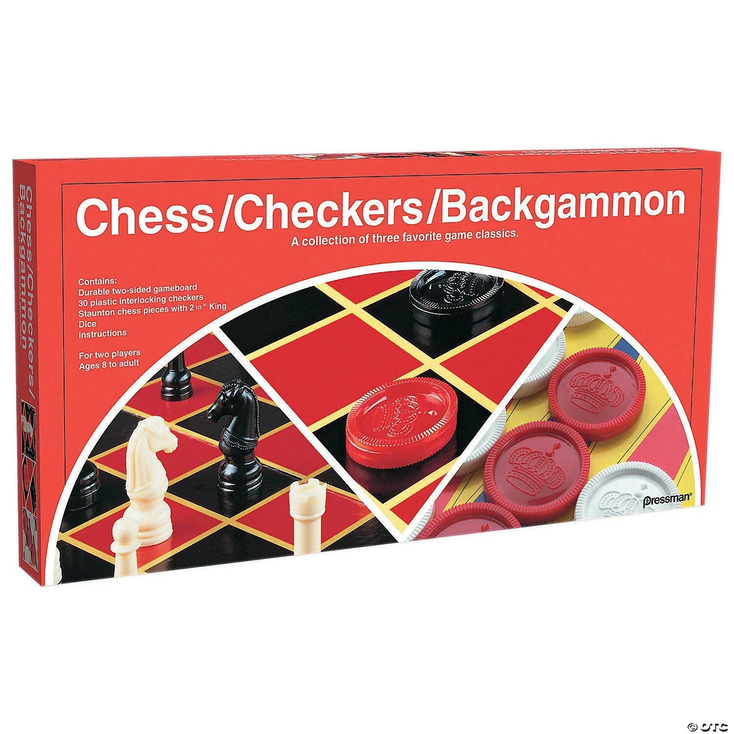 Pressman Chess/Checkers/Backgammon, A Collection Of Three Favorite Game Classics