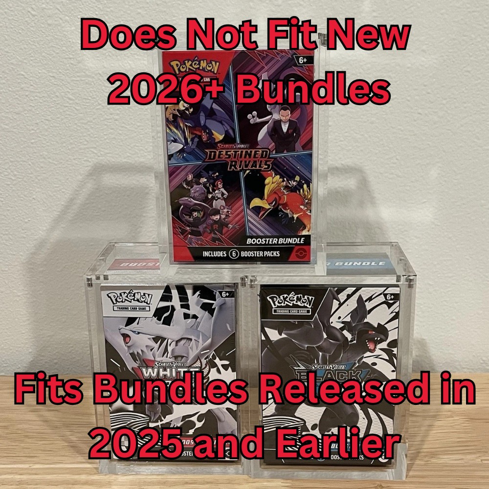Pokemon Booster Bundle Acrylic Protective Display Case Magnetic 99% UV Rejection