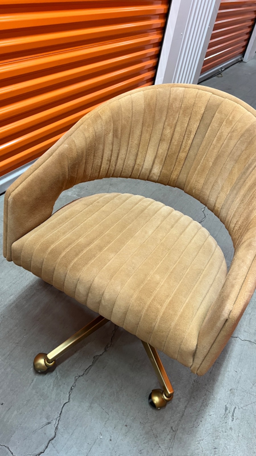 CB2 CHANNEL SUEDE HOME OFFICE CHAIR