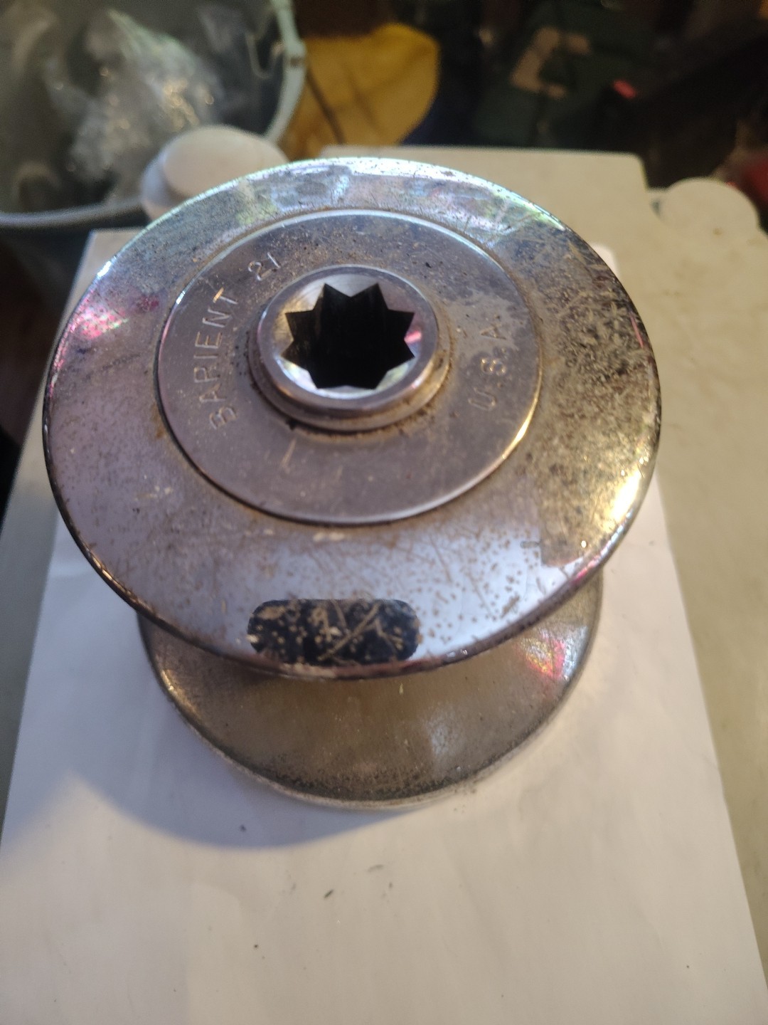 Chromed Brass Barient 21 Two Speed Sailboat Winch