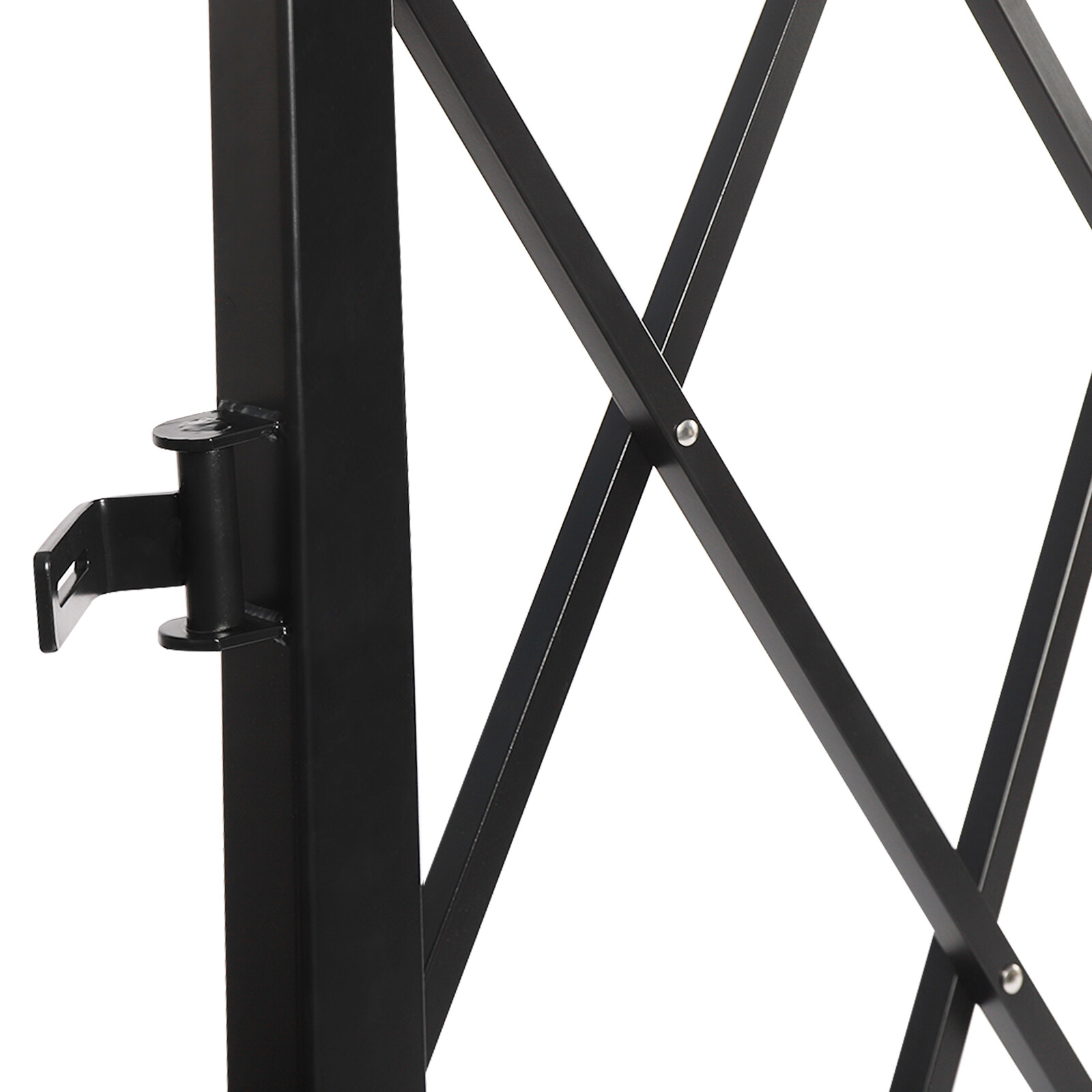 Folding Security Gate 7.22ft x 7.5ft Wall Mount Single Folding Door Scissor Gate