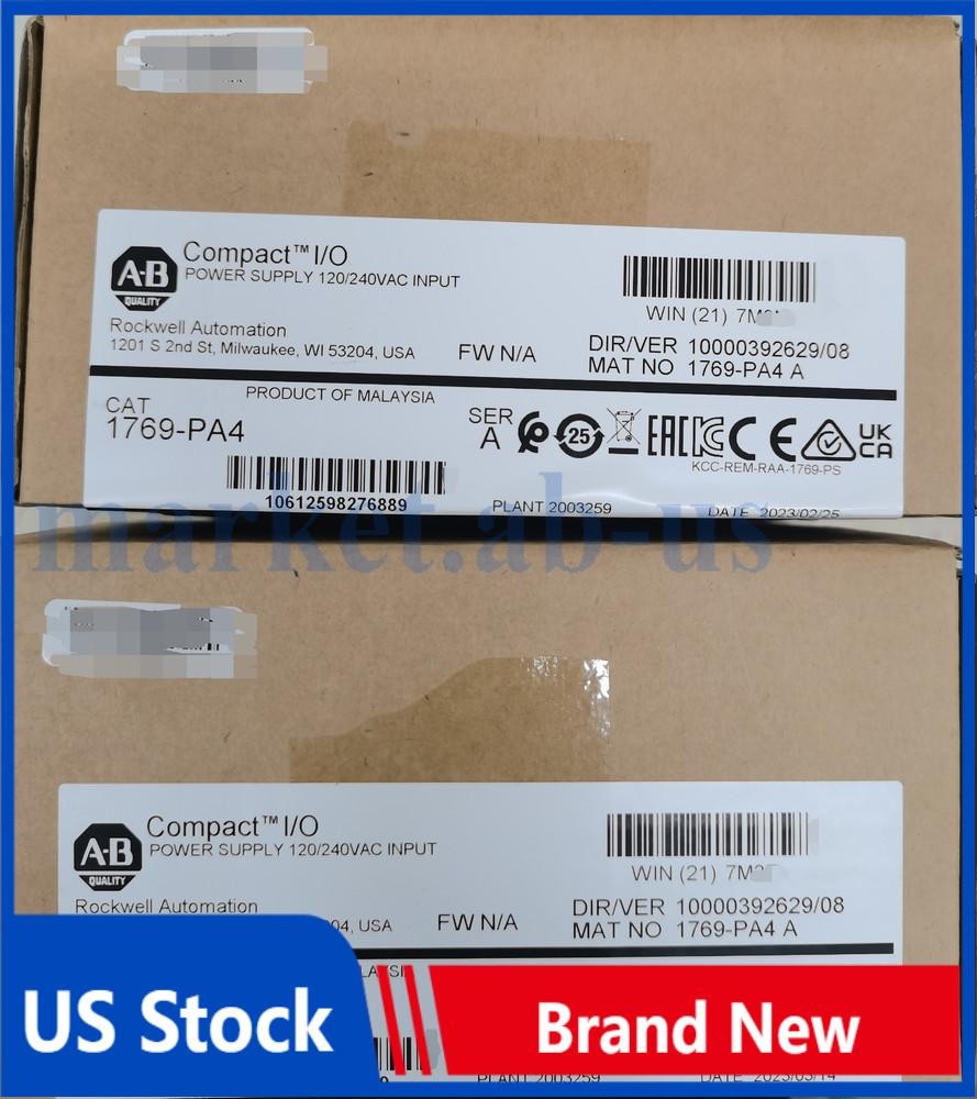 1769-PA4 Allen-Bradley Power Supply, CompactLogix, Modules New and Sealed