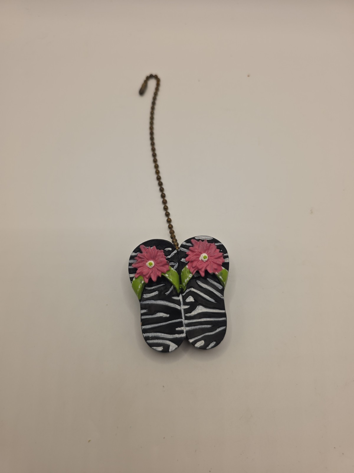 Clementine Design  Flip Flops Ceiling Fan Light Dimensional Pull Resin Zebra