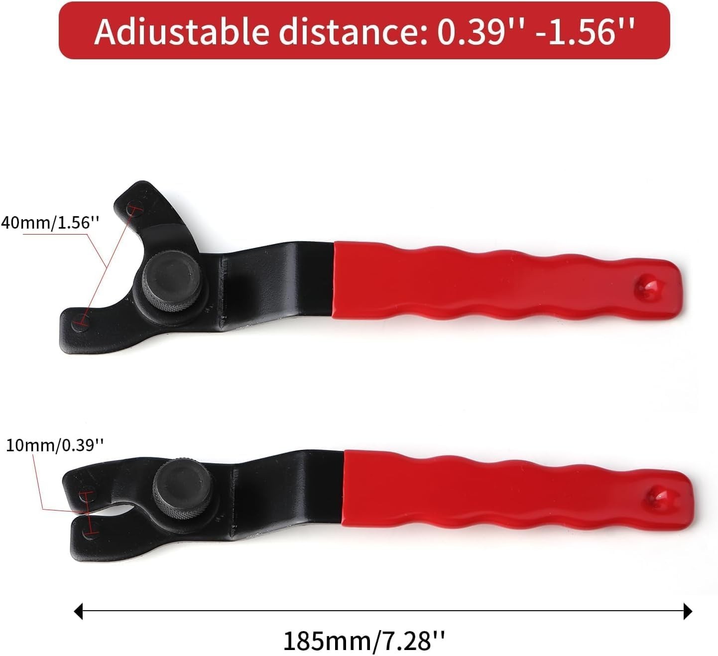 Pin Spanner,Spanner Wrench for Grinder,Adjustable Pin Wrench for Angle Grinde...