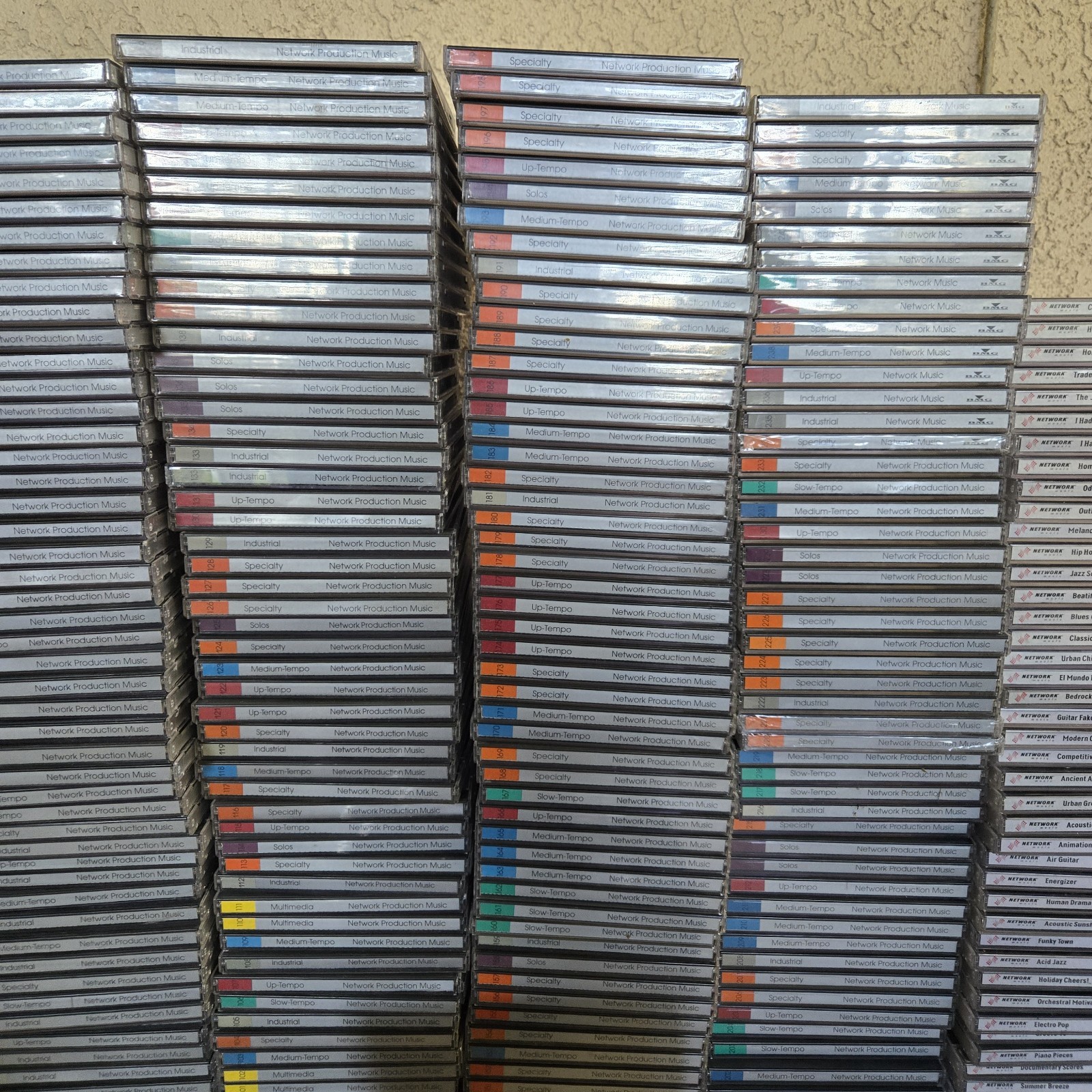 Network Production Music Audio CDs & Sound Effects Sampling 288 CD LOT w/Catalog