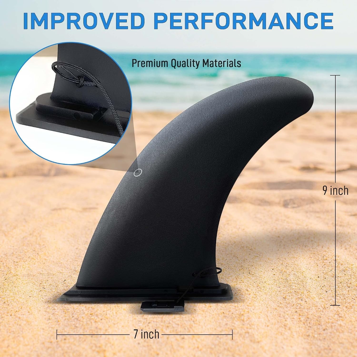 9" Sup Fin Replacement - Stand up Paddleboard Fin Replacement, Quick Release