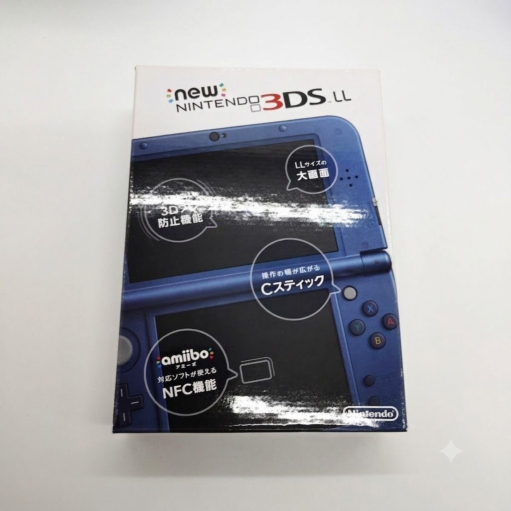 New Nintendo 3DS LL Metallic Blue Top IPS Screen Console Used Japan Tested