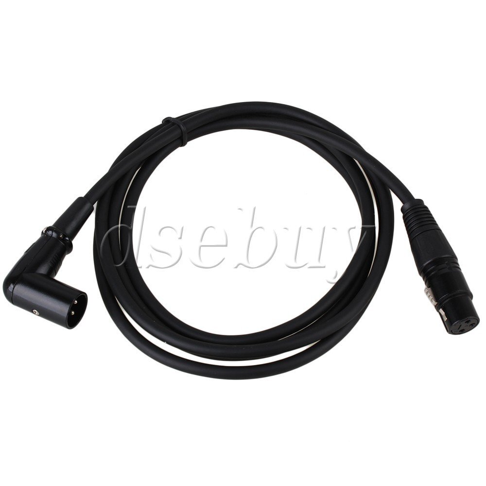 Heavy Duty XLR Male Elbow to Female Cable Shielded Audio Microphone Cord 1.5M