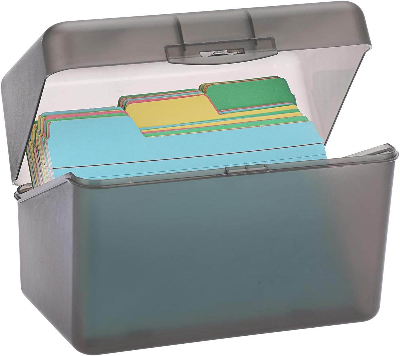 1 Pack 4 X 6 Inch Index Card Box-Index Card Holder Notecard Box Recipe Card Box