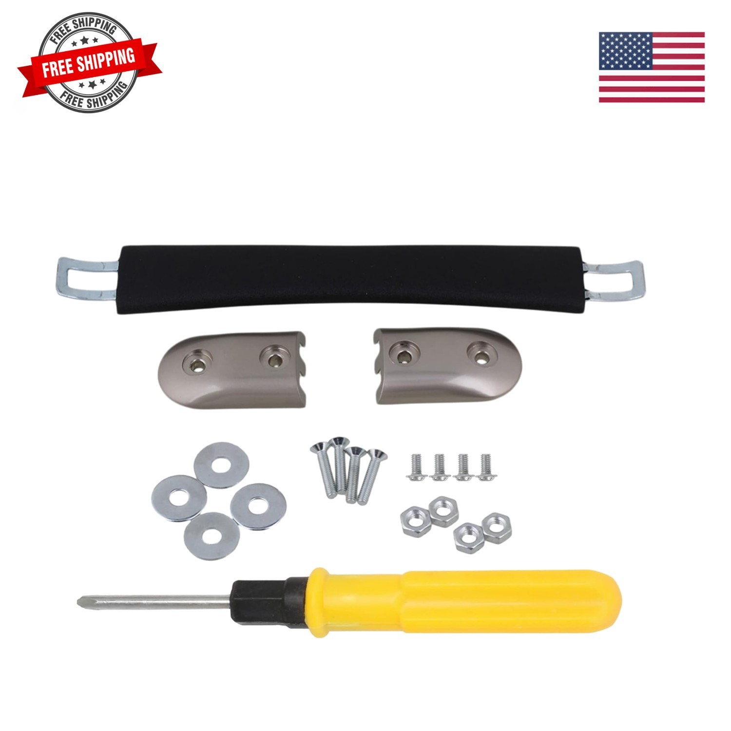 Luggage Handle Replacement, 16.5cm Spare Strap, Flexible Handle Grip, Black a...
