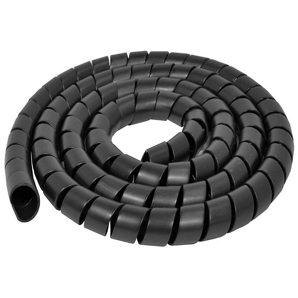 ELECTRIDUCT WL-SW-025-50-BK Spiral Wrap,50 ft. L,6mm W,Color Black 800HK8