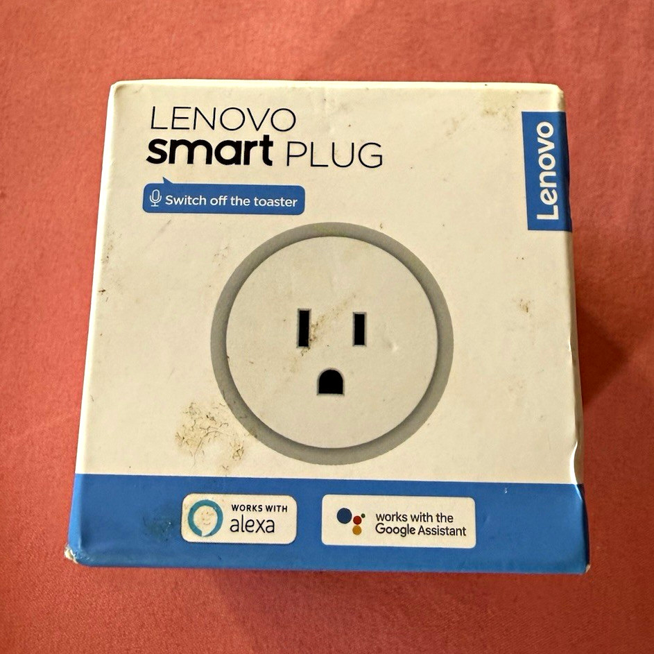 Lenovo Wi-Fi Smart Plug SP-1501F White, Alexa/Google, 120V 15A 1800W
