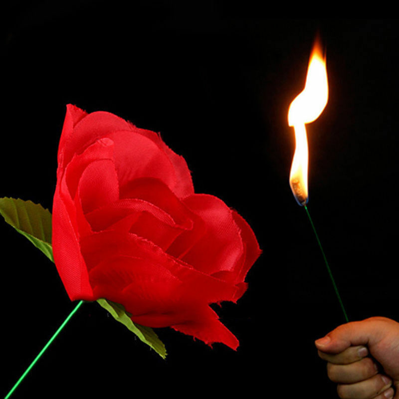 Torch to Rose Fire Magic Trick Flame Appearing Flower