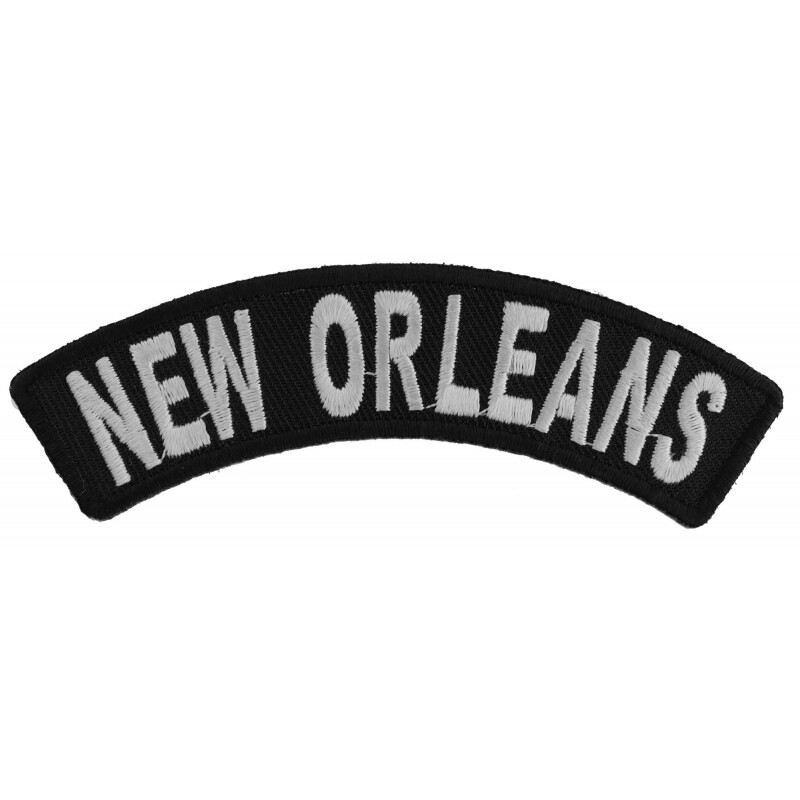 Patch, Small Rocker (Iron-On), New Orleans Louisiana City Patch, 4" x 1"