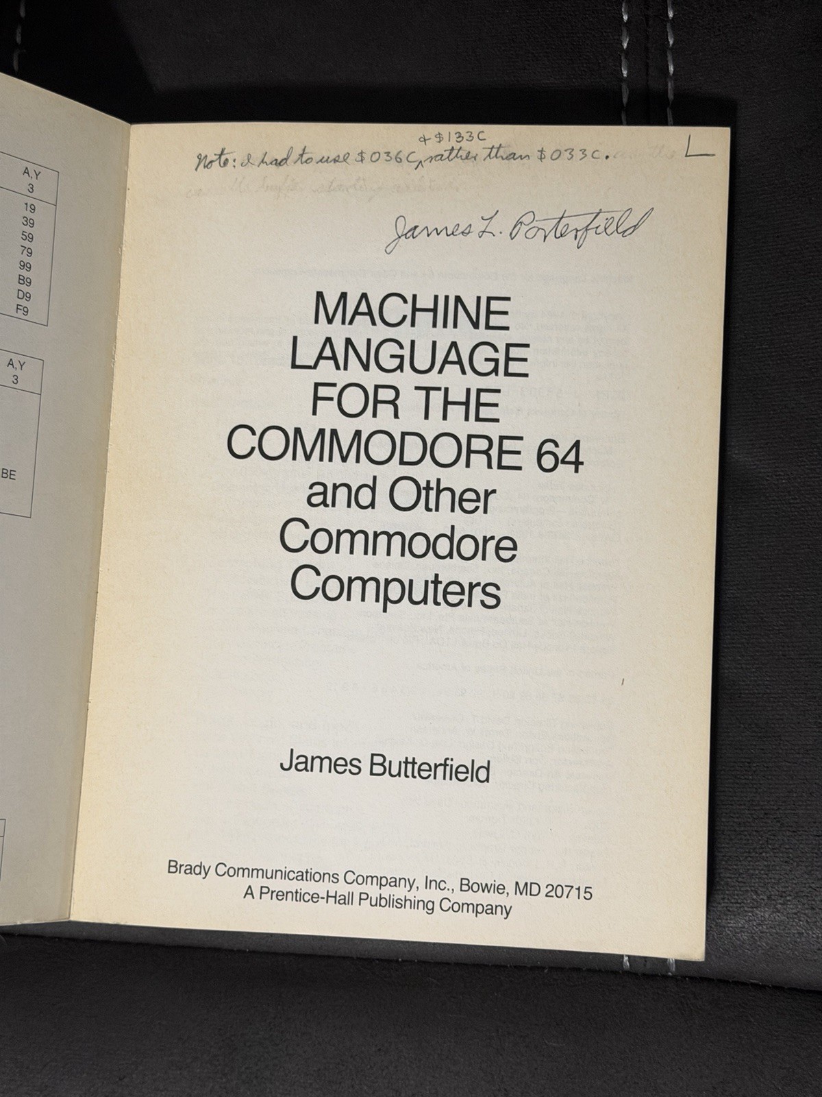 Machine Language for the Commodore 64 by Jim Butterfield 1984 First Edition