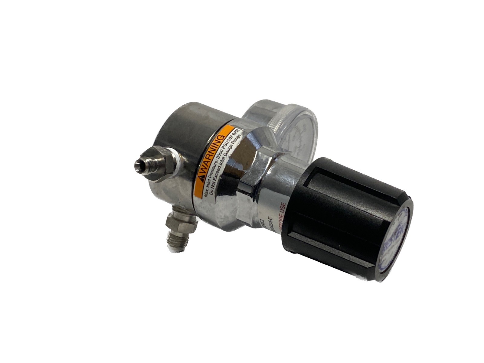 USED Restek 0-100 PSIG Chrome-Plated Brass Ultra-High Purity Gas Regulator 22452