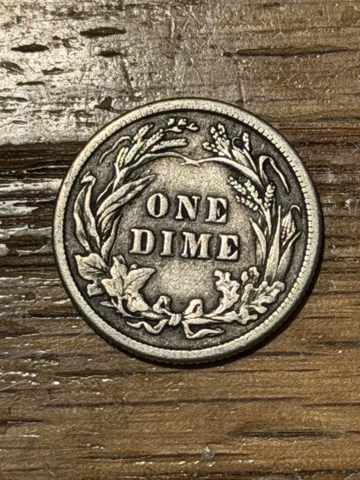 1914 10C Barber Dime XF Details #
