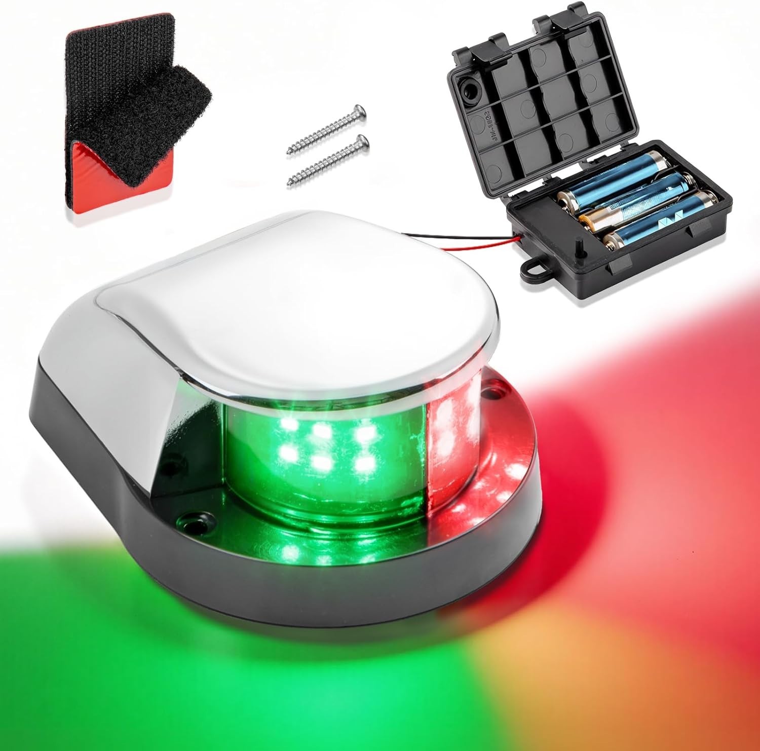 Battery Operated Boat Led Navigation Lights,IP67 Waterproof USCG LED Red & Green
