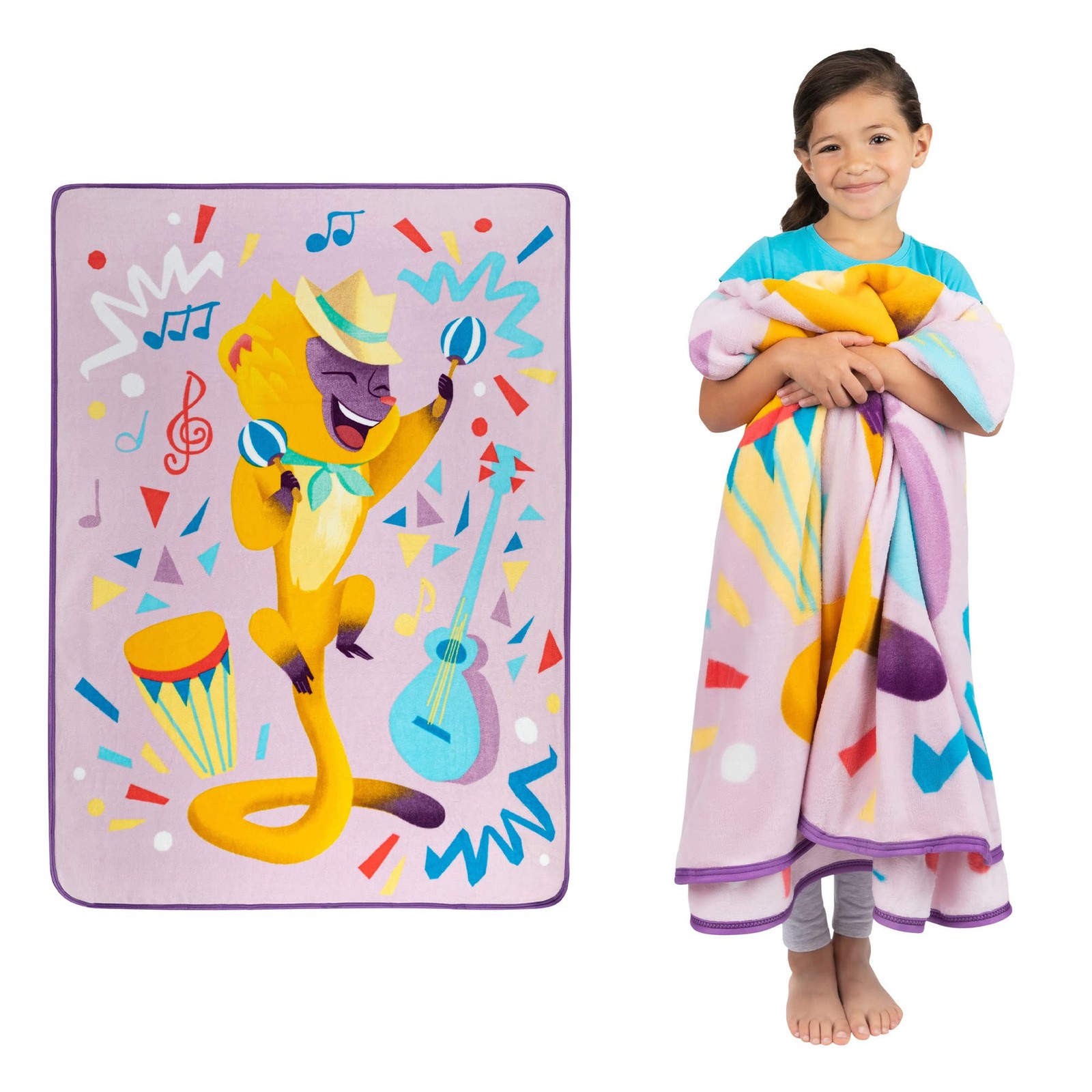 Sony Vivo Plush Blanket 46x60 Cozy Micro Raschel Throw for Kids Cartoon Design