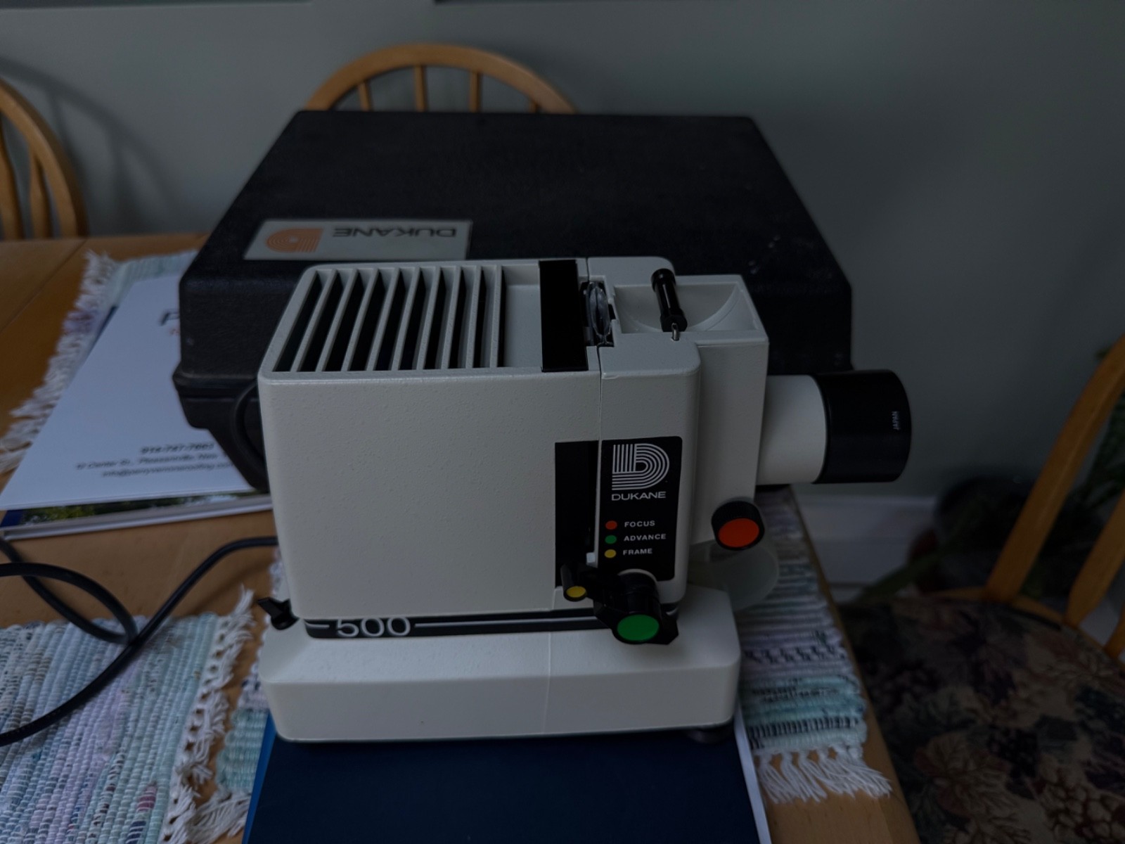 Dukane 500 projector and hard case