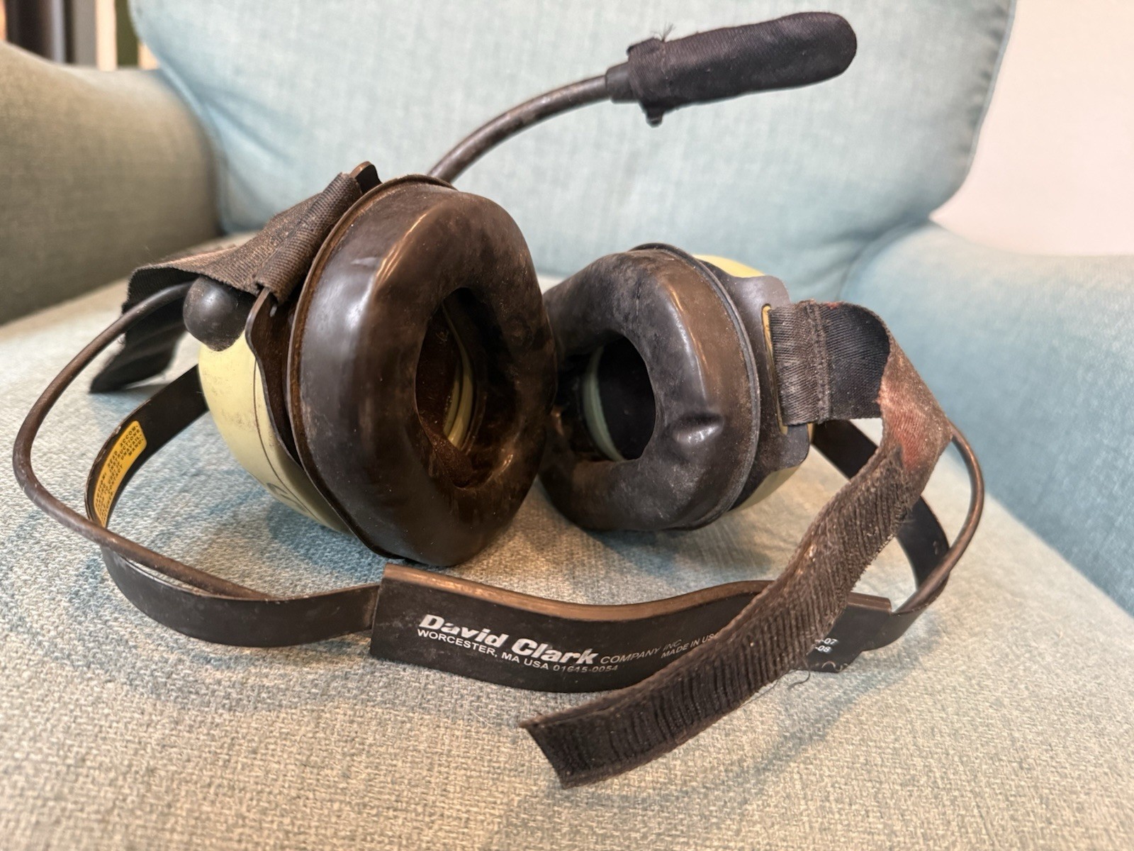 DAVID CLARK MODEL H6240-07 Aviation Pilot Head Headset Tested Read