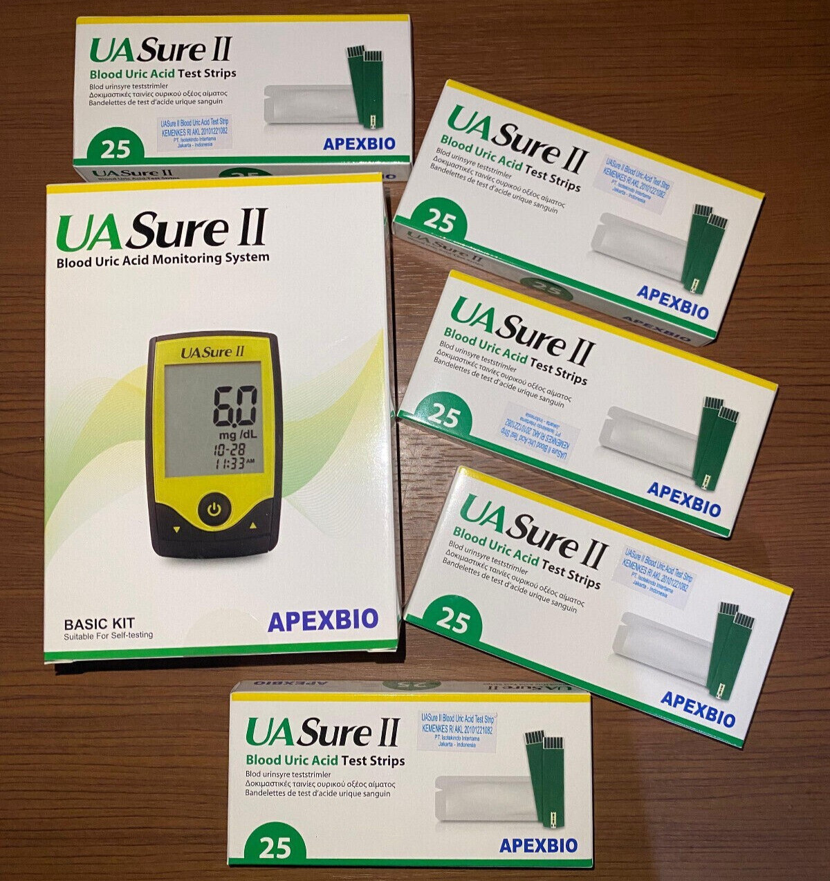 UaSure II Uric Acid Monitor Kit w/ 1–4 Box Test Strips | Gout Home Test