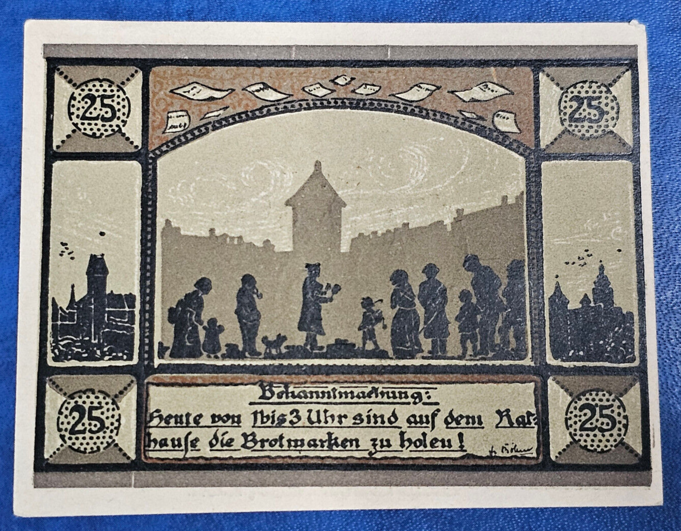 MAINBERNHEIM NOTGELD 25 PFENNIG 1921 EMERGENCY MONEY GERMANY [🇩🇪34890]