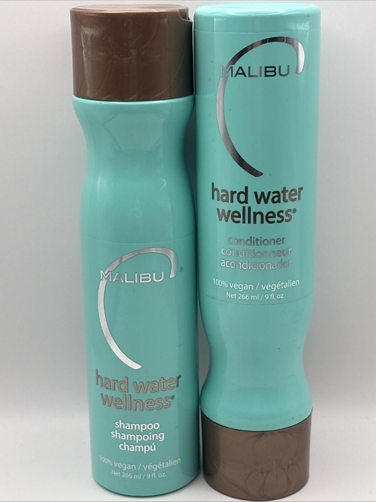 Malibu Hard Water Wellness Shampoo & Conditioner Set, Vegan, 9 FL OZ each