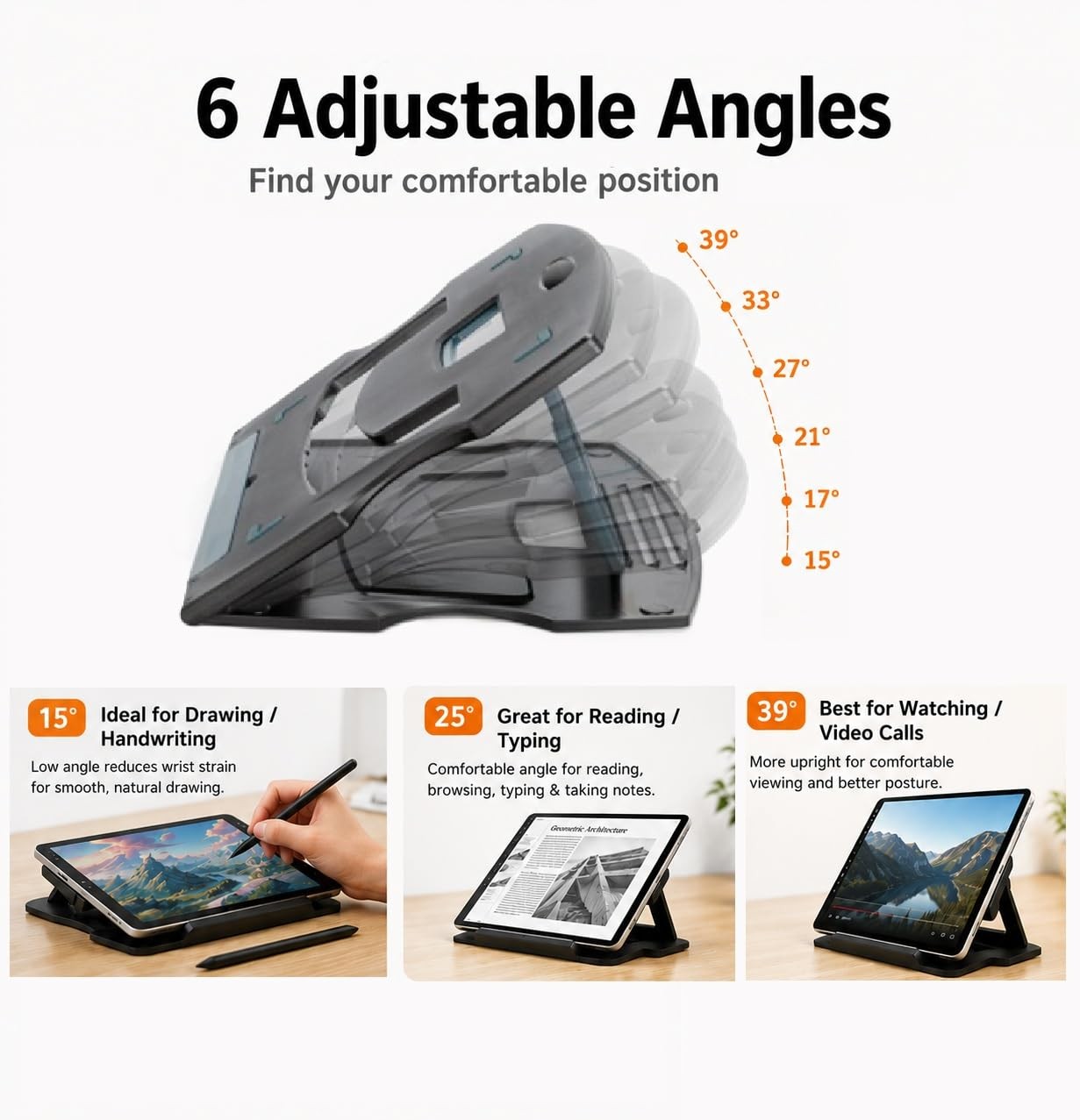 MAX SMART Tablet Drawing Stand, Digital Drawing Pad Stand, Foldable, Adjustab...