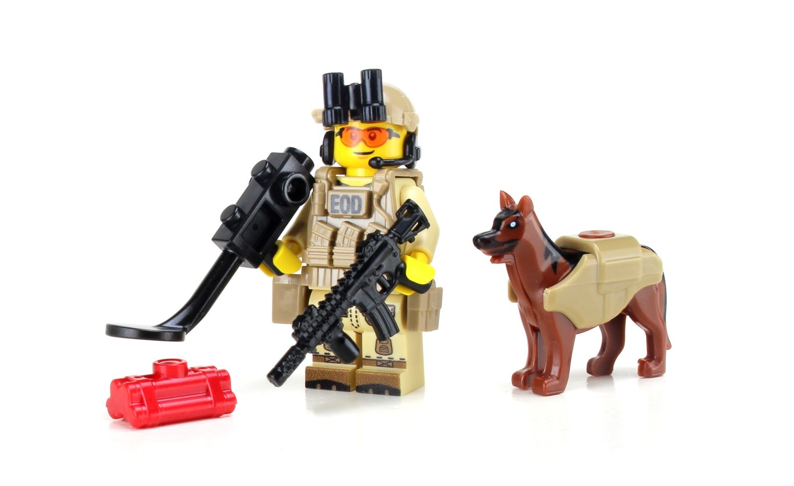 EOD Explosive Ordnance Disposal Specialist K9 made with real LEGO® minifigure