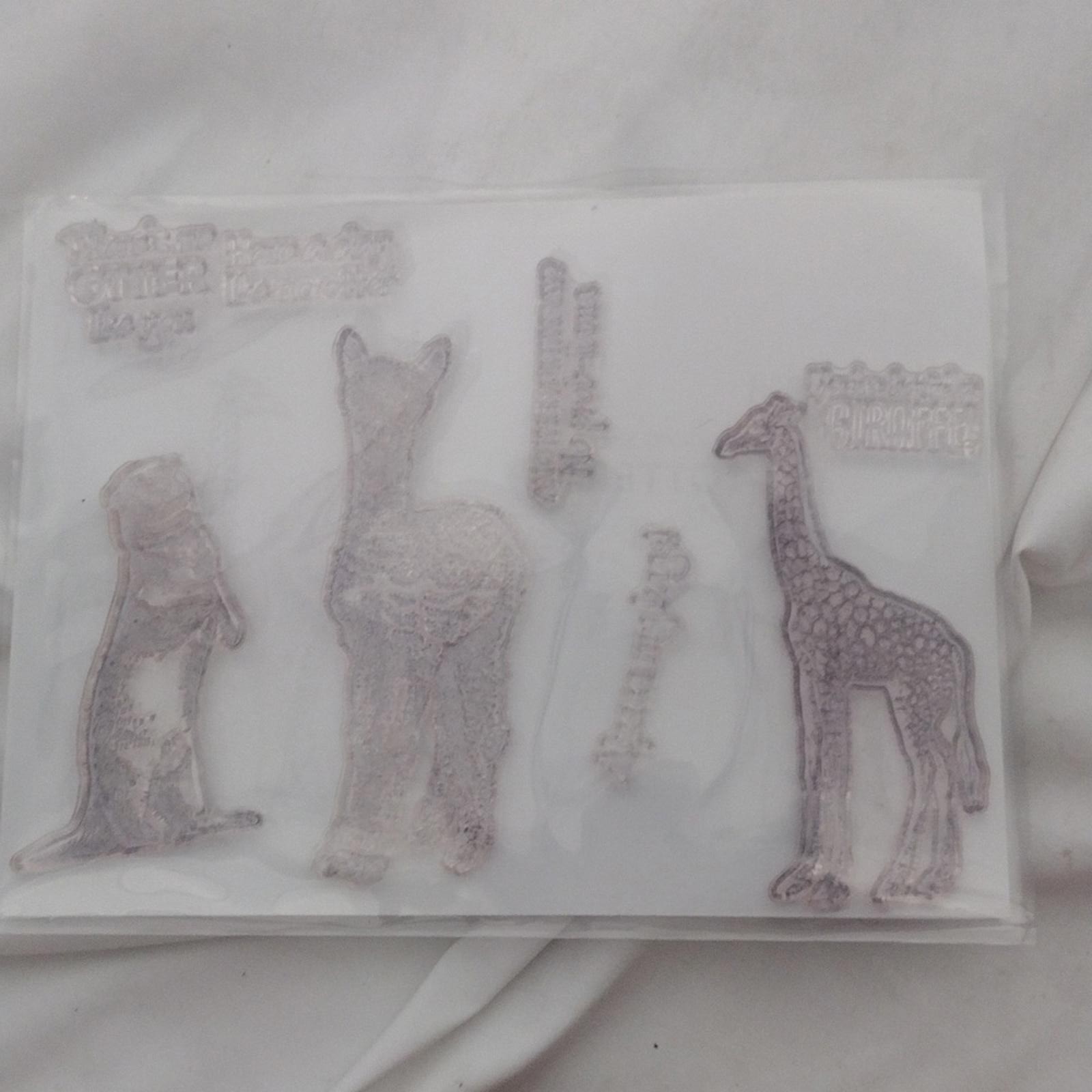 Bundle Of 6 Animal And Misc Clear Stamp Sets