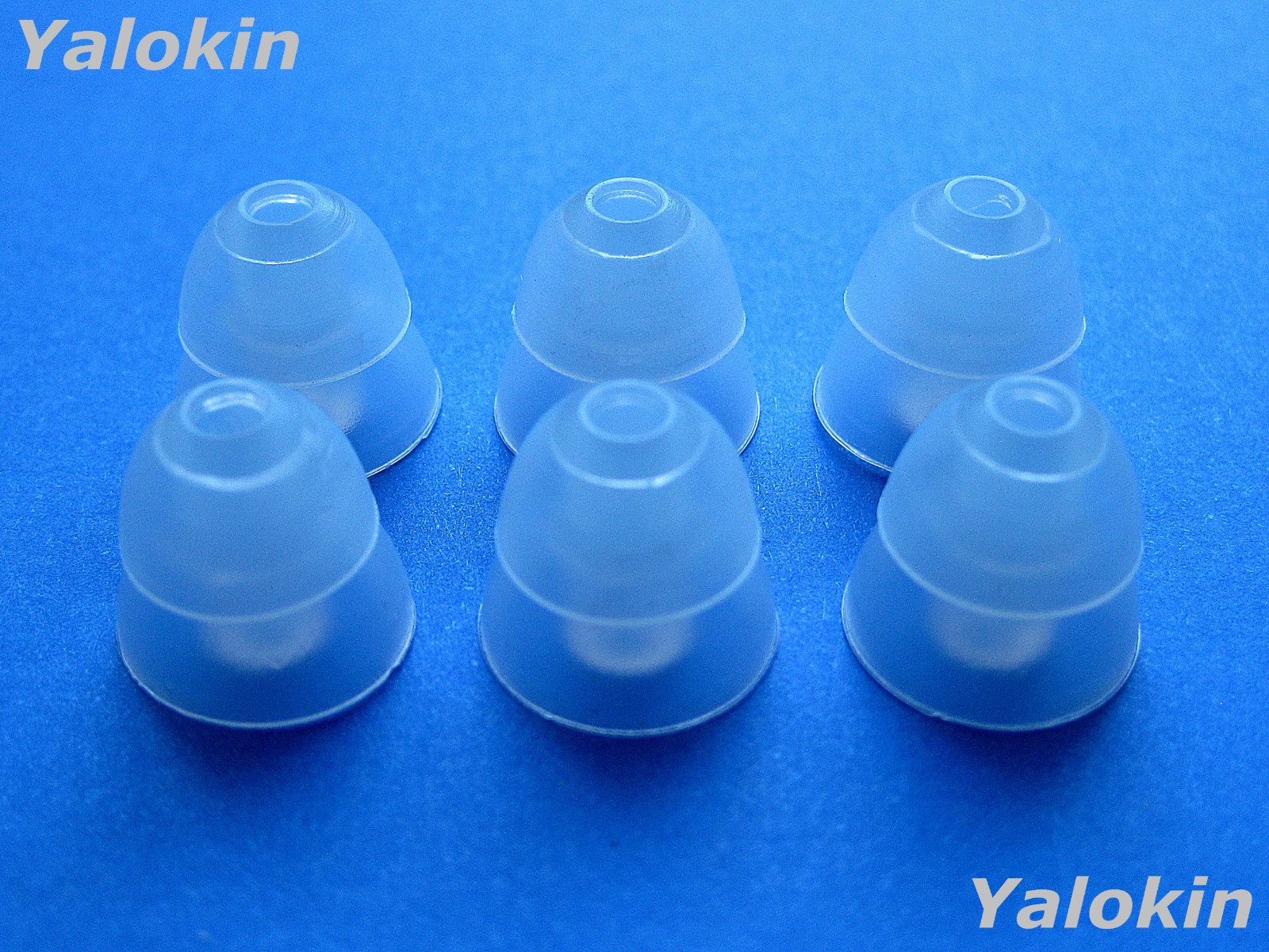 6 Large Clear Double Flange Replacement Eartips buds gels for Shure Earphones