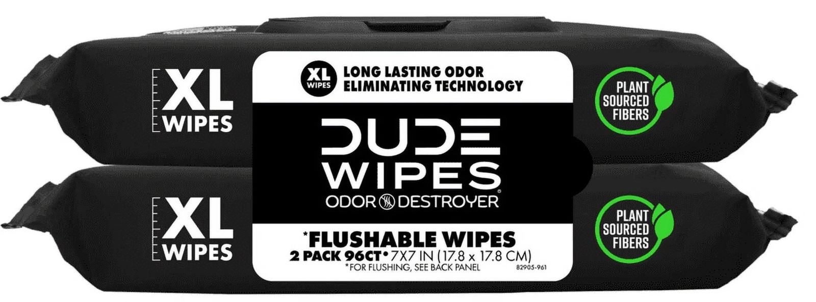 DUDE deodorizing wipes, flushable, XL extra-large wipes, 48 ​​wipes per pack