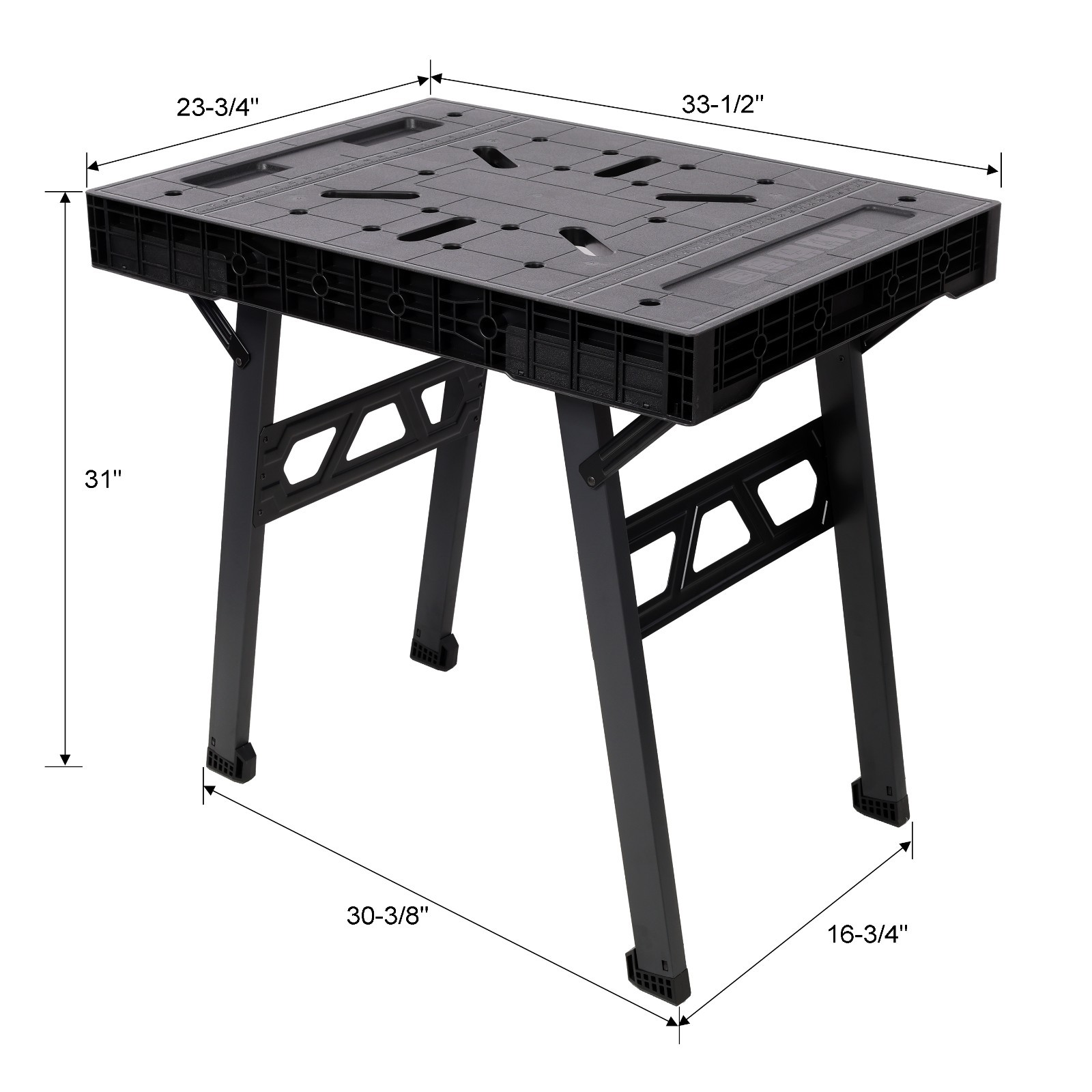 Foldable Work Bench 1650LBS Capacity Portable Garage Workshop Station