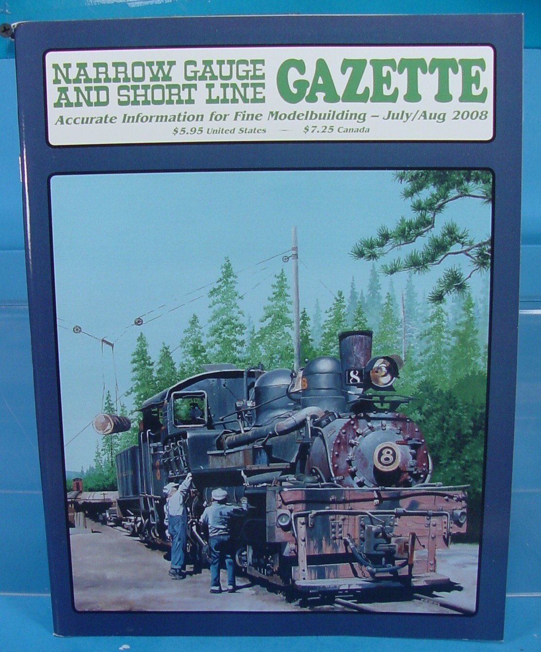 On3,On30,SN3,HOn3 NARROW GAUGE AND SHORT LINE GAZETTE MAGAZINE JUL/AUG 2008