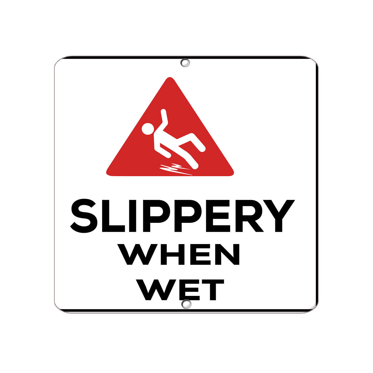 Square Metal Sign Multiple Sizes Slippery When Wet Activity Pool Swimming