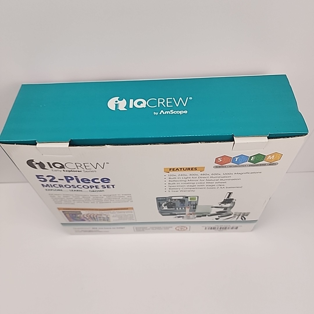 IQ Crew 52 Piece Microscope set. Brand New in Box