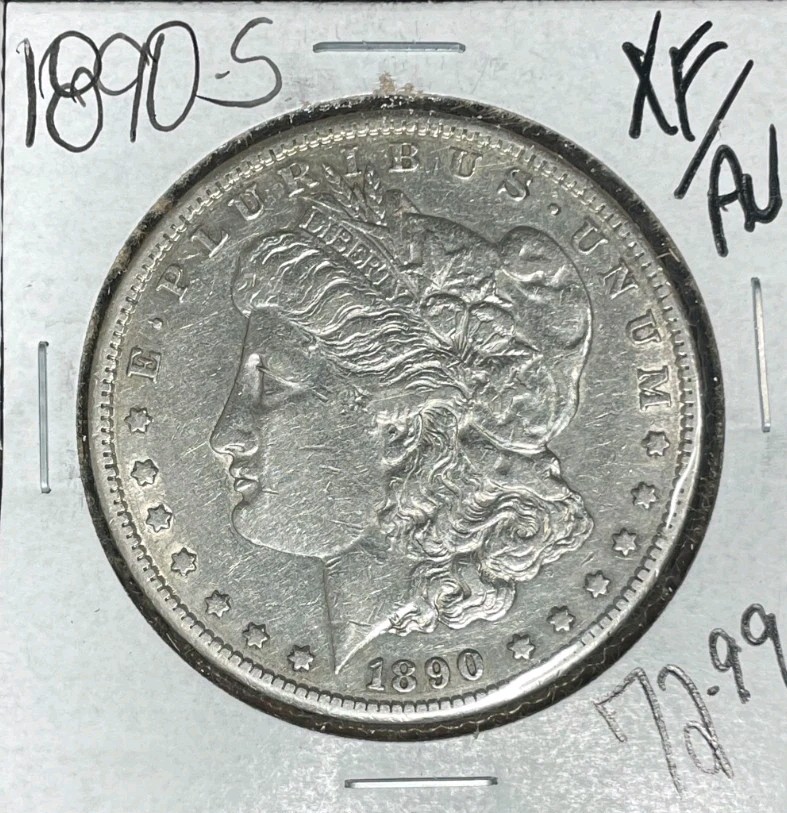 1890-S MORGAN SILVER DOLLAR - XF/AU ~NICE COIN~REF#A