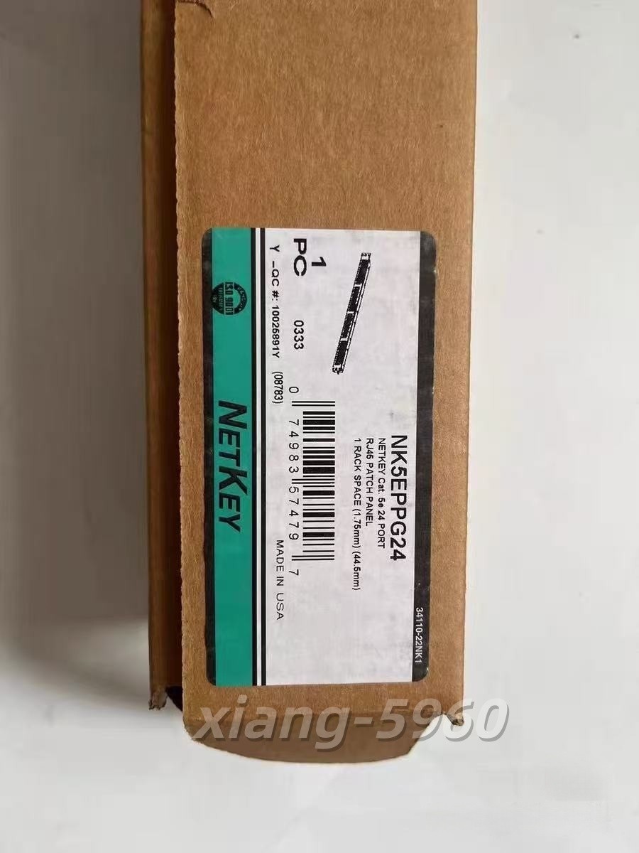 Panduit NK5EPPG24 Punchdown Patch Panel Category 5E, Flat, 24 Port, 1RU