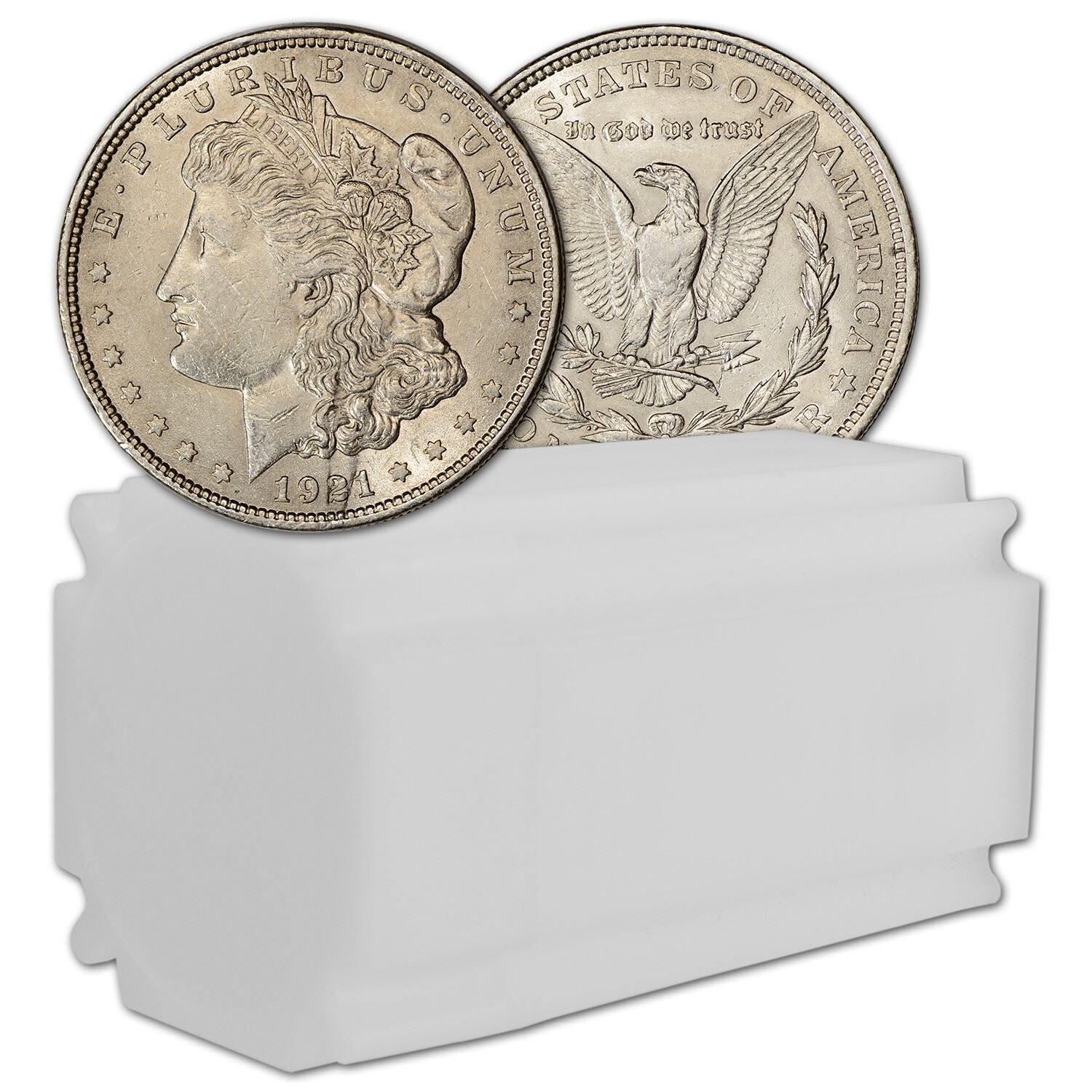1921 US Morgan Silver Dollar - Roll of 20 coins - VG
