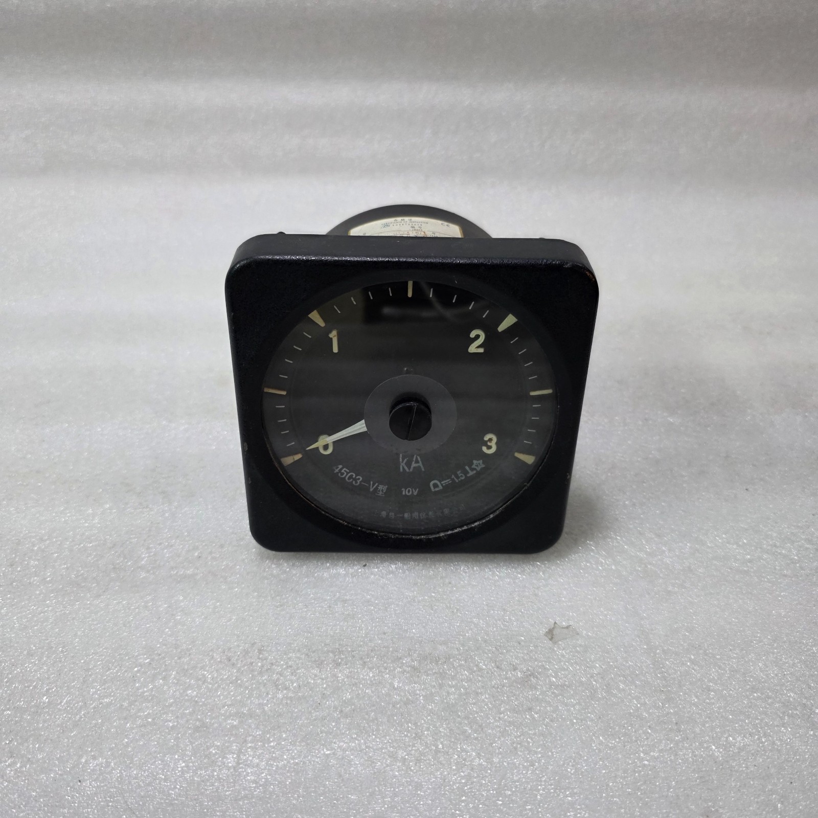 SHANGHAI ZI YI MARINE 45C3-V ANALOG KA METER 0–3KA PANEL GAUGE 10V CLASS 1.5 IND