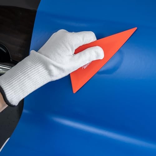 5-Pack Window Tint Tools Triangle Squeegee, 80A Hardness Multi-Edge Red