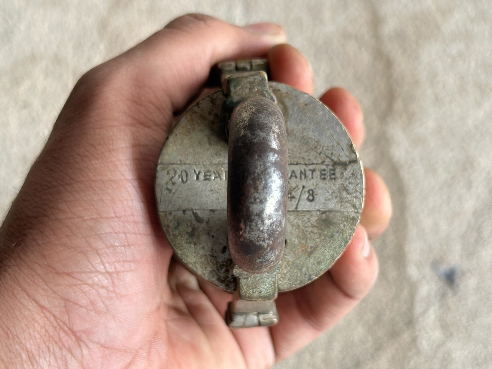 RARE OLD VINTAGE SOLID BRASS UNIQUE SHAPE PADLOCK NO HAVE KEY